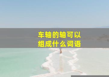 车轴的轴可以组成什么词语