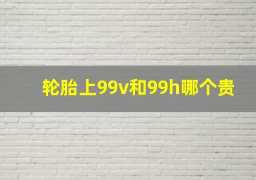 轮胎上99v和99h哪个贵