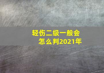 轻伤二级一般会怎么判2021年