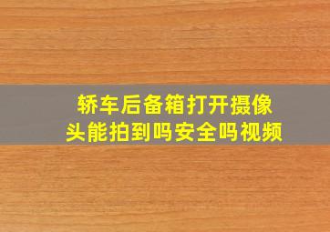 轿车后备箱打开摄像头能拍到吗安全吗视频