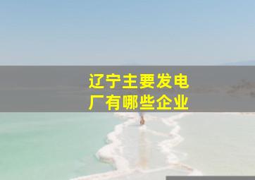 辽宁主要发电厂有哪些企业