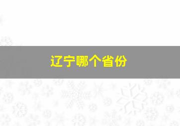 辽宁哪个省份