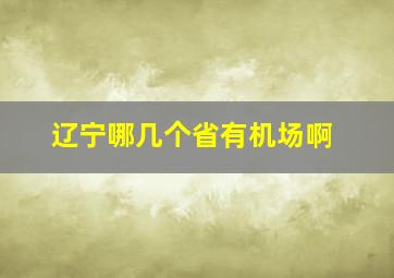 辽宁哪几个省有机场啊