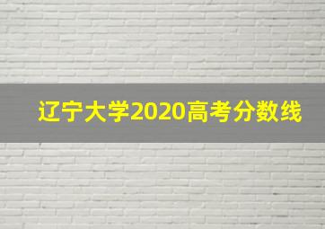 辽宁大学2020高考分数线