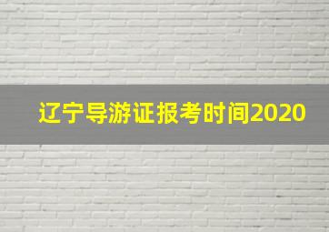 辽宁导游证报考时间2020