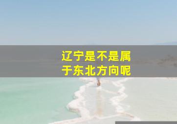 辽宁是不是属于东北方向呢