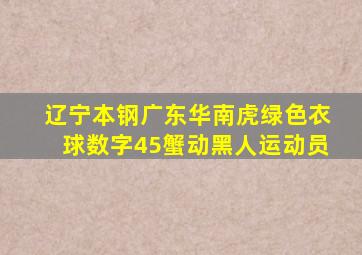 辽宁本钢广东华南虎绿色衣球数字45蟹动黑人运动员