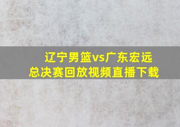 辽宁男篮vs广东宏远总决赛回放视频直播下载