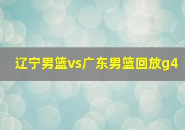 辽宁男篮vs广东男篮回放g4