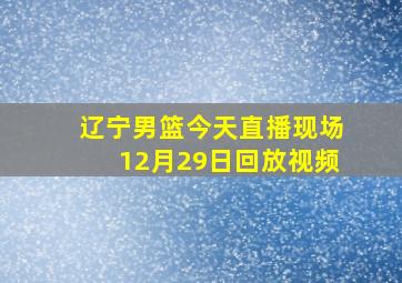 辽宁男篮今天直播现场12月29日回放视频