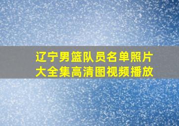 辽宁男篮队员名单照片大全集高清图视频播放