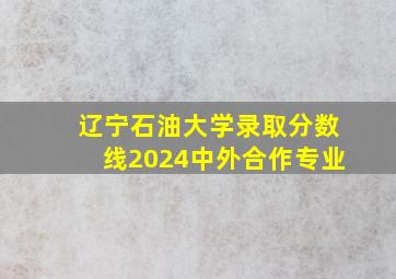 辽宁石油大学录取分数线2024中外合作专业