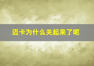 迈卡为什么关起来了呢