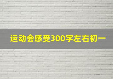 运动会感受300字左右初一