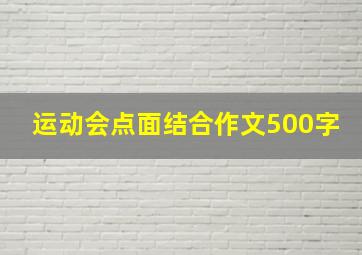 运动会点面结合作文500字