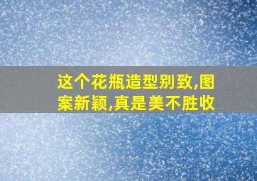 这个花瓶造型别致,图案新颖,真是美不胜收