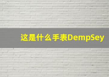 这是什么手表DempSey