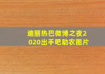 迪丽热巴微博之夜2020出手吧助农图片