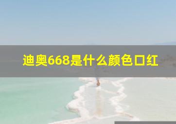 迪奥668是什么颜色口红