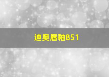 迪奥唇釉851