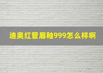 迪奥红管唇釉999怎么样啊