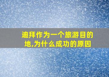 迪拜作为一个旅游目的地,为什么成功的原因