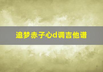 追梦赤子心d调吉他谱