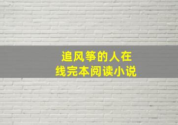 追风筝的人在线完本阅读小说