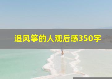 追风筝的人观后感350字