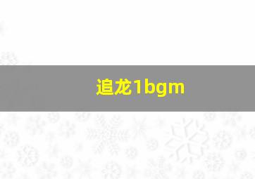 追龙1bgm