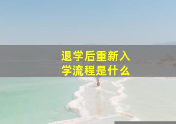 退学后重新入学流程是什么