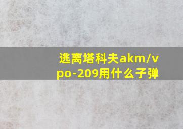 逃离塔科夫akm/vpo-209用什么子弹