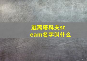 逃离塔科夫steam名字叫什么