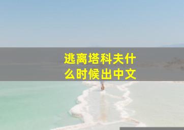 逃离塔科夫什么时候出中文