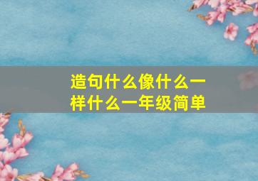 造句什么像什么一样什么一年级简单