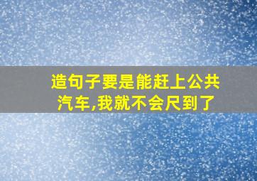 造句子要是能赶上公共汽车,我就不会尺到了