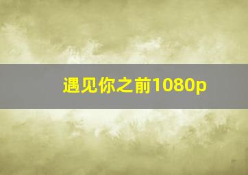 遇见你之前1080p