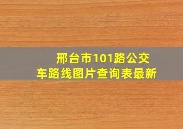 邢台市101路公交车路线图片查询表最新