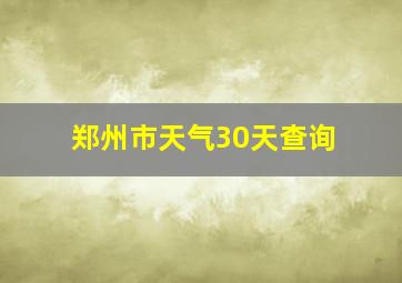 郑州市天气30天查询