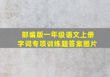 部编版一年级语文上册字词专项训练题答案图片