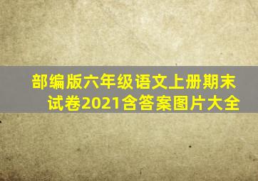 部编版六年级语文上册期末试卷2021含答案图片大全