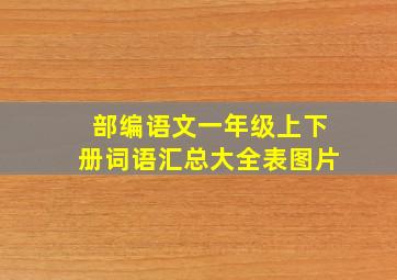 部编语文一年级上下册词语汇总大全表图片