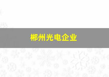 郴州光电企业