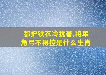 都护铁衣冷犹著,将军角弓不得控是什么生肖