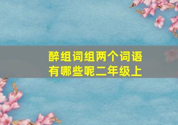 醉组词组两个词语有哪些呢二年级上