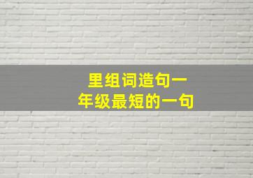 里组词造句一年级最短的一句