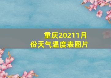 重庆20211月份天气温度表图片