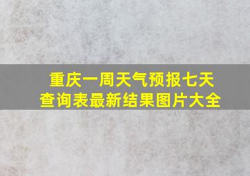 重庆一周天气预报七天查询表最新结果图片大全