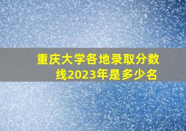 重庆大学各地录取分数线2023年是多少名