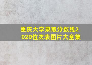 重庆大学录取分数线2020位次表图片大全集